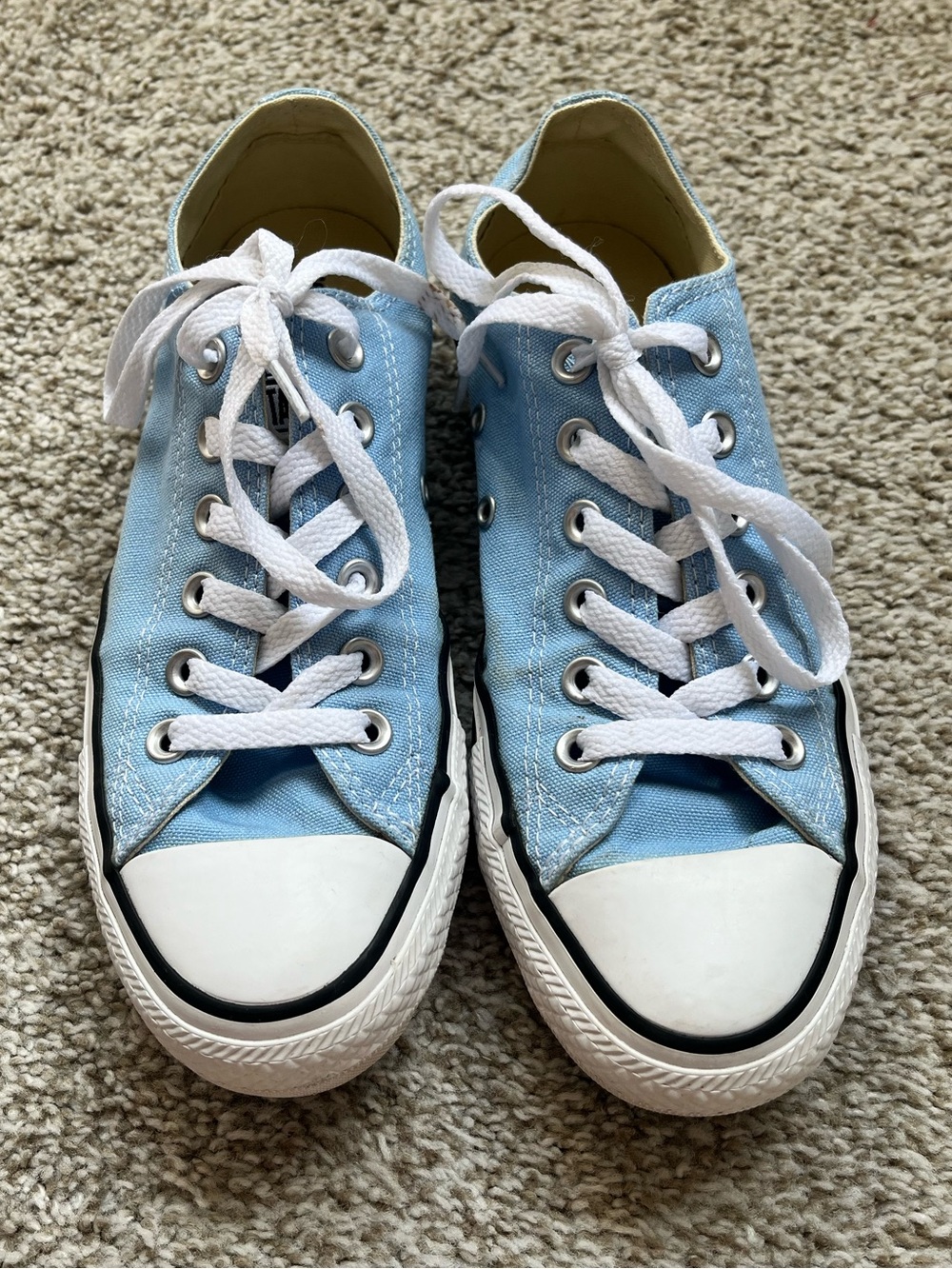 Baby Blue Converse Low Tops